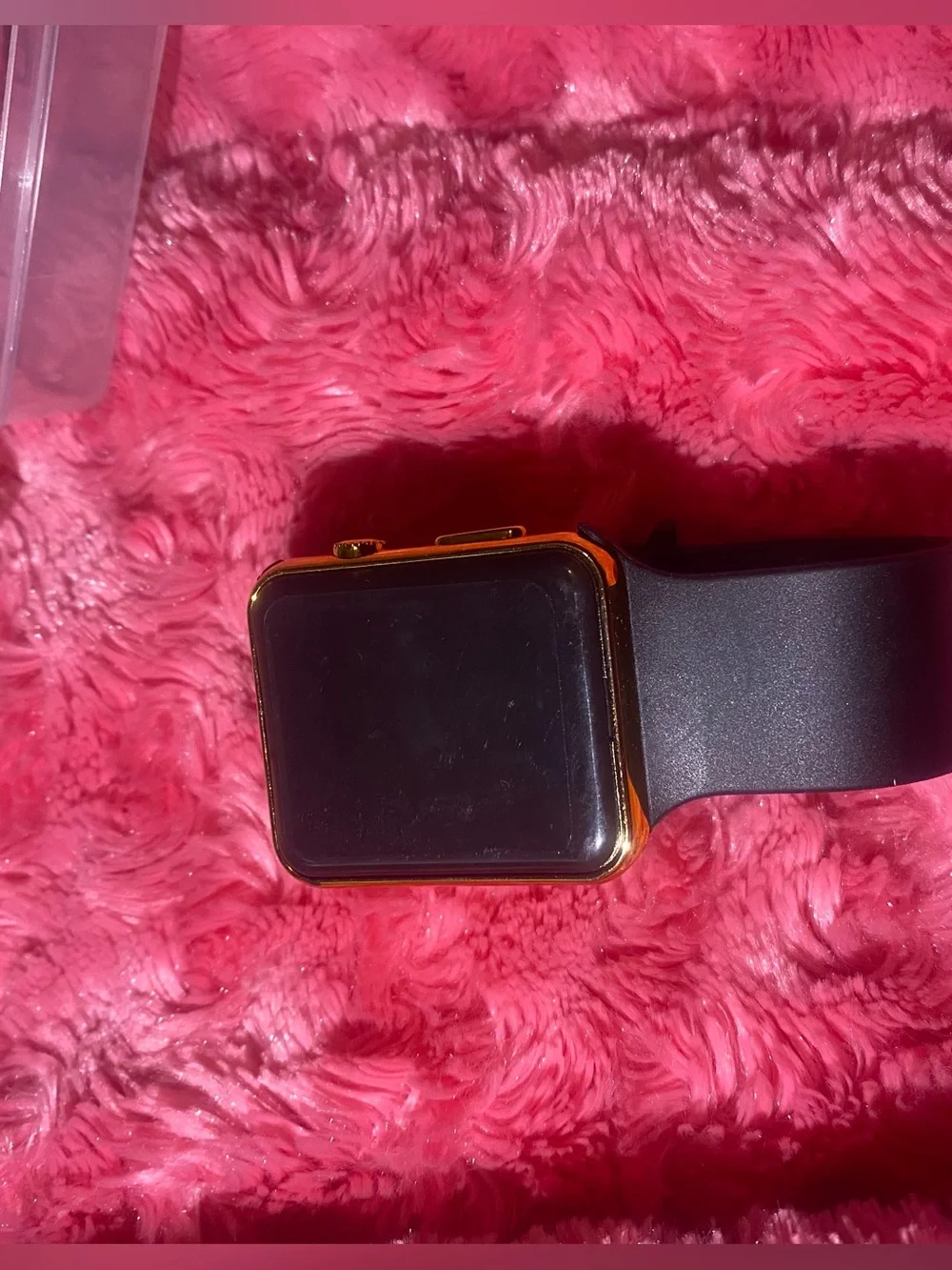 Gold Smartwatch with Black Band - Unbranded Wearable